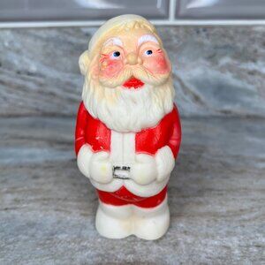 Vintage Santa Claus Squeaky Toy Christmas 5"  Kitschy Rubber Soft Taiwan Retro